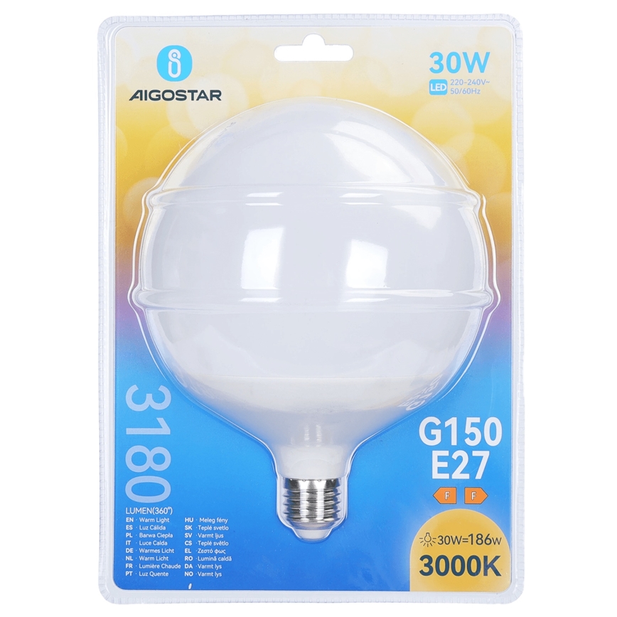 LED spuldze G150 E27/30W/230V 3000K - Aigostar