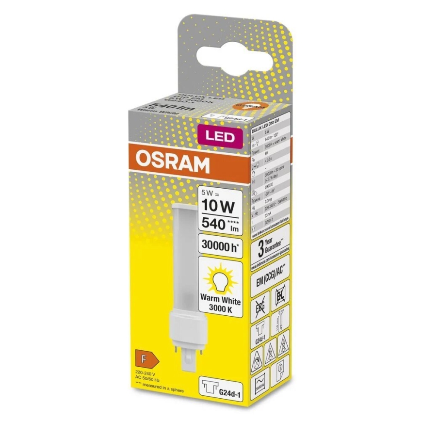 LED Spuldze G24d-1/5W/230V 3000K - Osram
