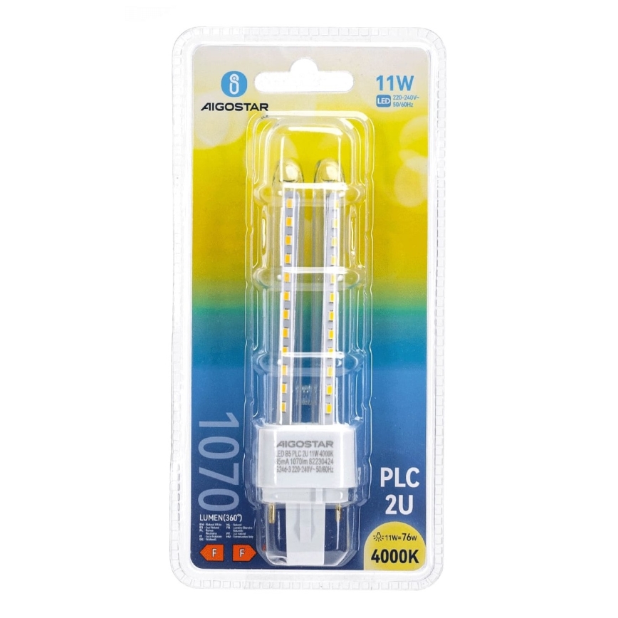 LED Spuldze G24D-3/11W/230V 4000K - Aigostar
