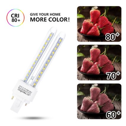 LED Spuldze G24D-3/11W/230V 6500K - Aigostar