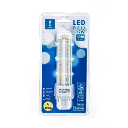 LED spuldze G24D-3/12W/230V 4000K - Aigostar