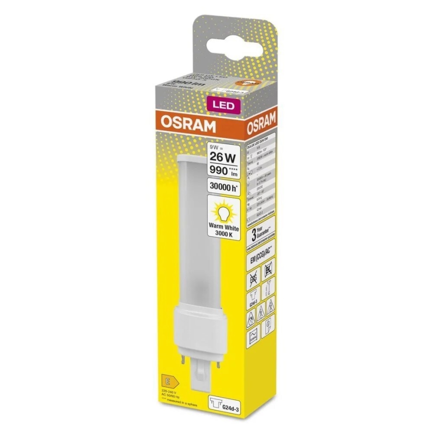 LED Spuldze G24d-3/9W/230V 3000K - Osram