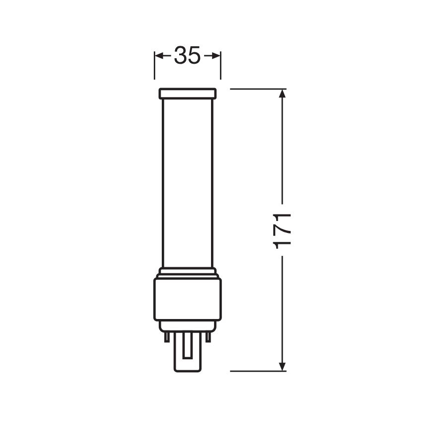 LED Spuldze G24d-3/9W/230V 3000K - Osram