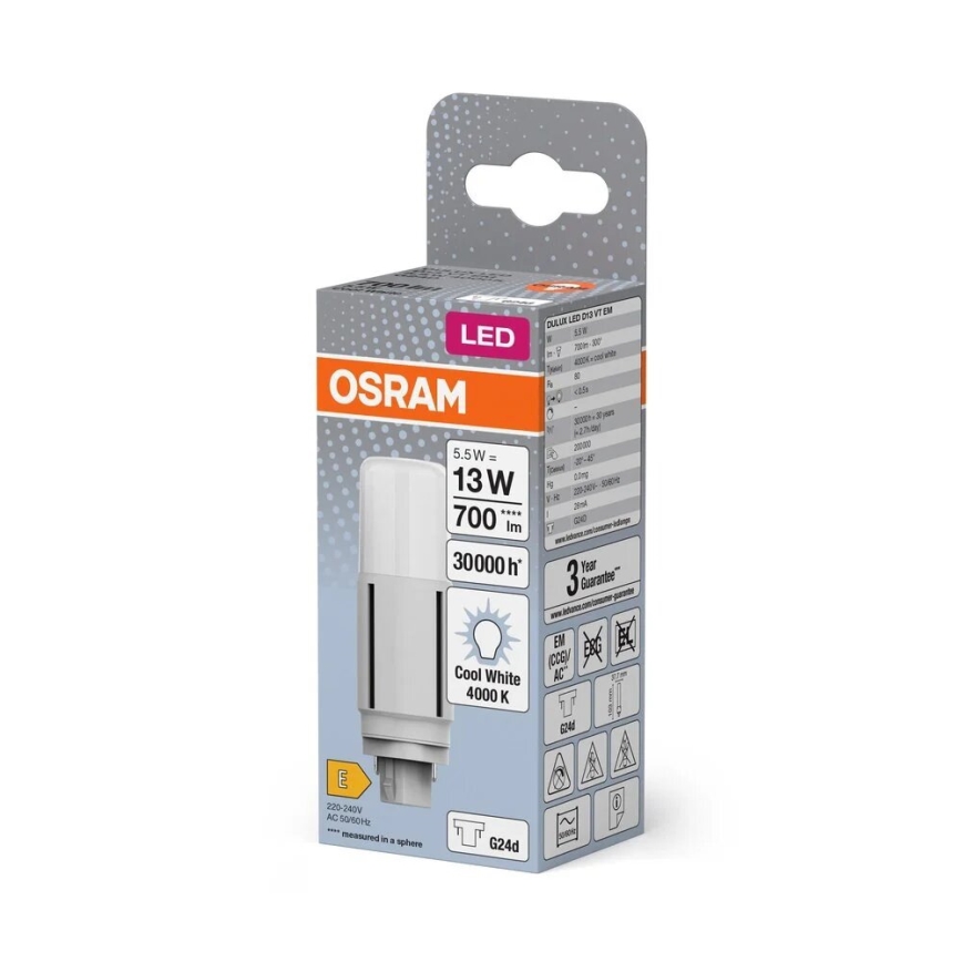 LED Spuldze G24d/5,5W/230V 4000K - Osram