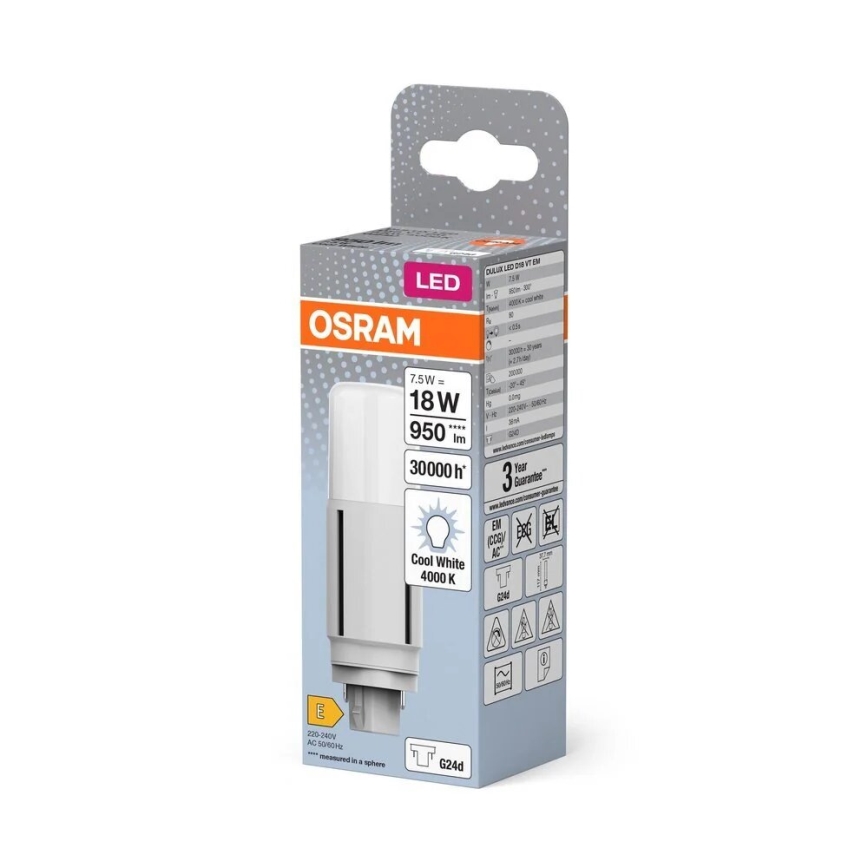 LED Spuldze G24d/7,5W/230V 4000K - Osram