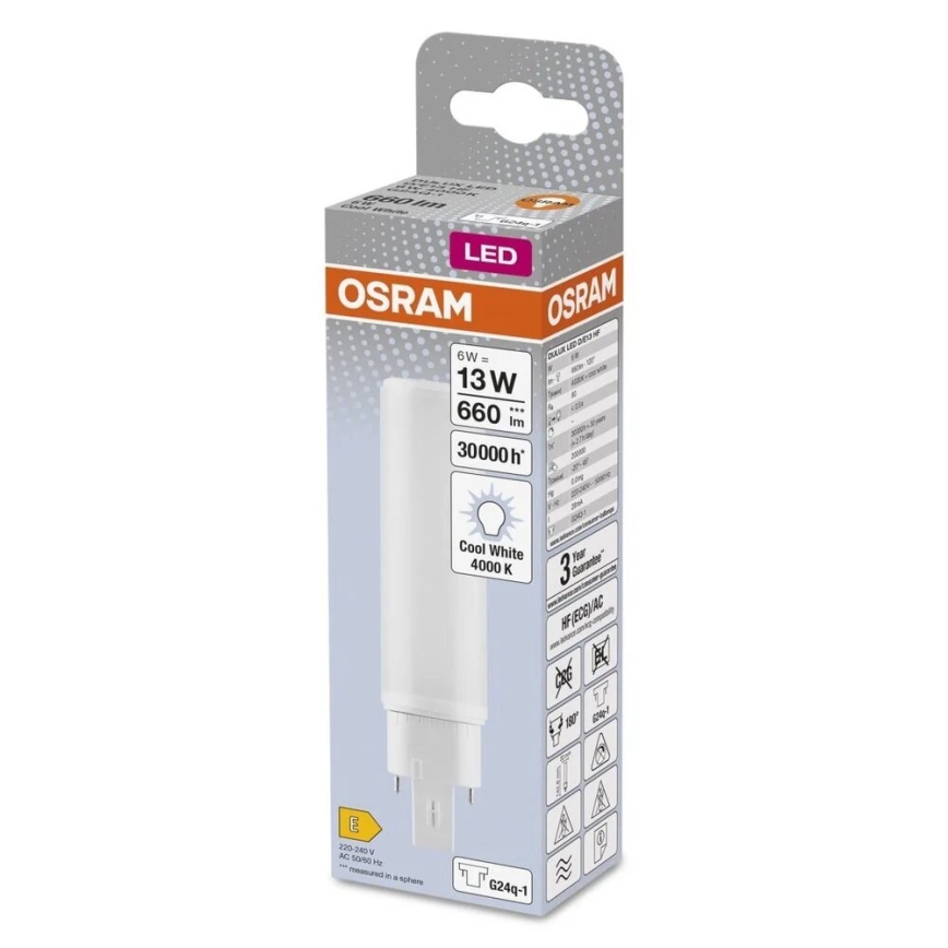 LED Spuldze G24q-1/6W/230V 4000K - Osram