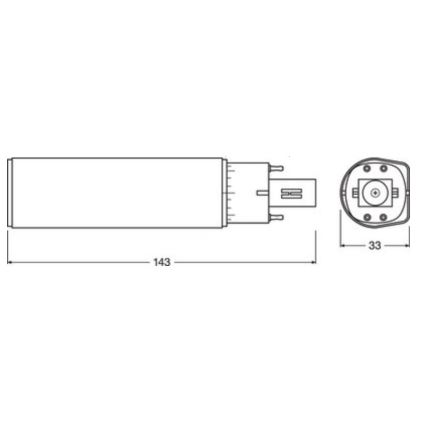 LED Spuldze G24q-1/6W/230V 4000K - Osram