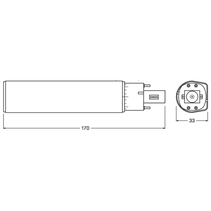 LED Spuldze G24q-3/10W/230V 3000K - Osram