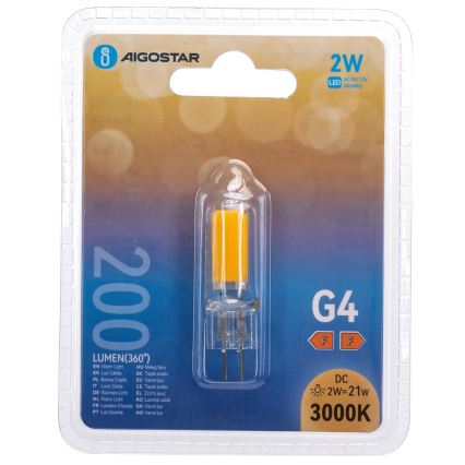 LED spuldze G4/2W/12V 3000K - Aigostar