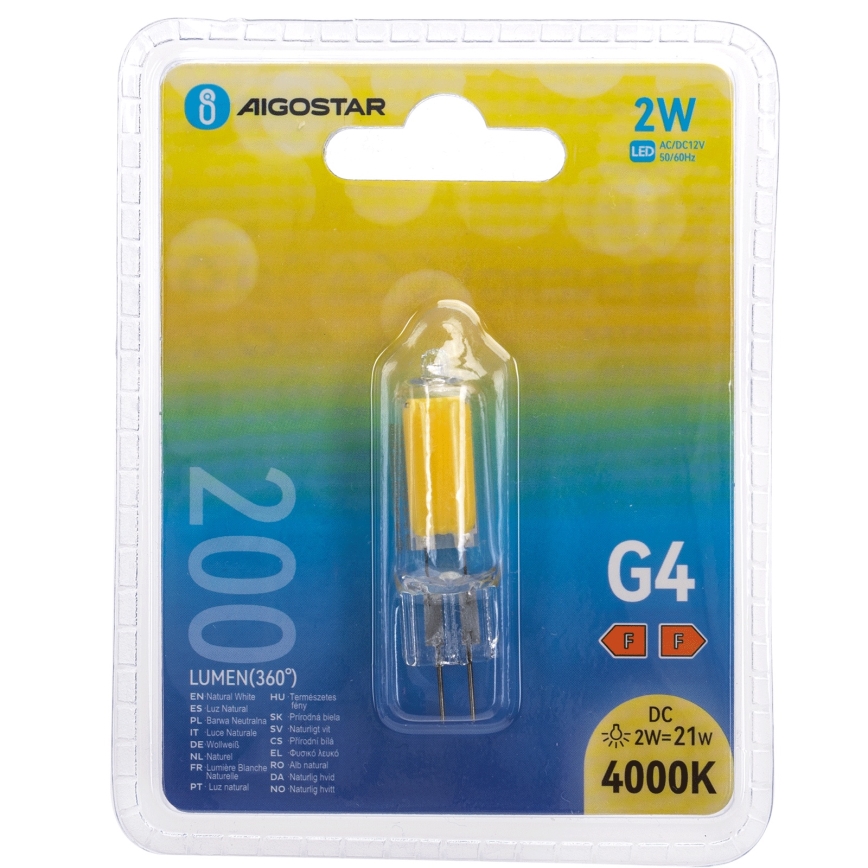 LED spuldze G4/2W/12V 4000K - Aigostar