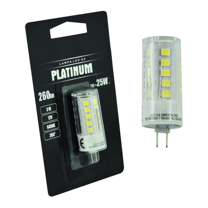 LED spuldze G4/3W/12V 6500K