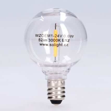 LED spuldze G40 E12/0,6W/24V 3000K - Brilagi