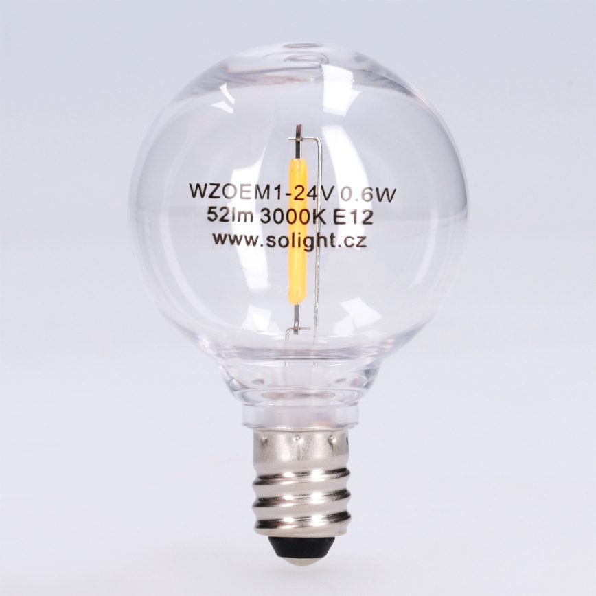 LED spuldze G40 E12/0,6W/24V 3000K - Brilagi