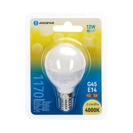 LED spuldze G45 E14/12W/230V 4000K - Aigostar