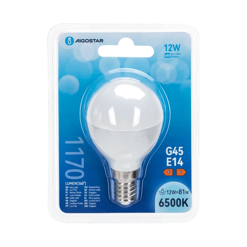 LED spuldze G45 E14/12W/230V 6500K - Aigostar