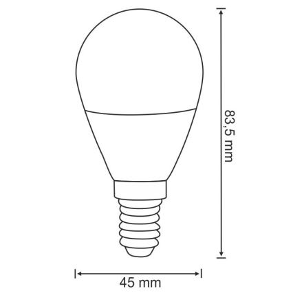 LED spuldze G45 E14/3,5W/230V 3000K