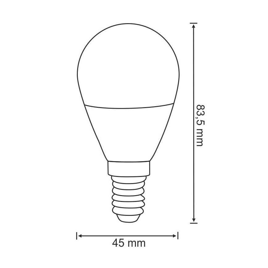 LED spuldze G45 E14/3,5W/230V 3000K