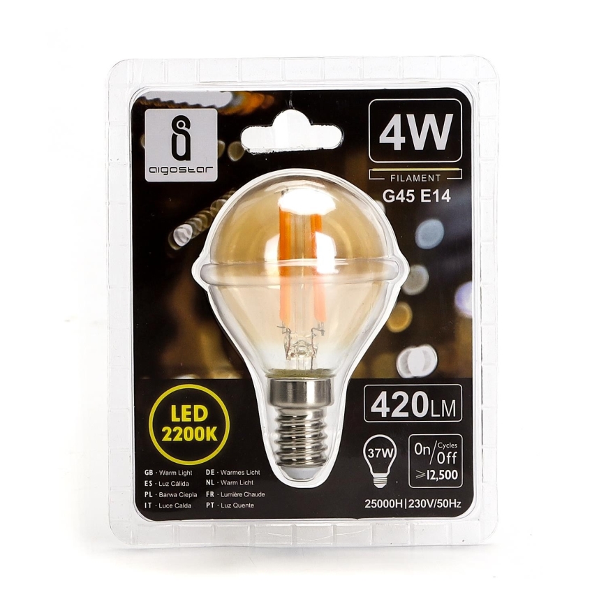LED Spuldze G45 E14/4W/230V 2200K - Aigostar