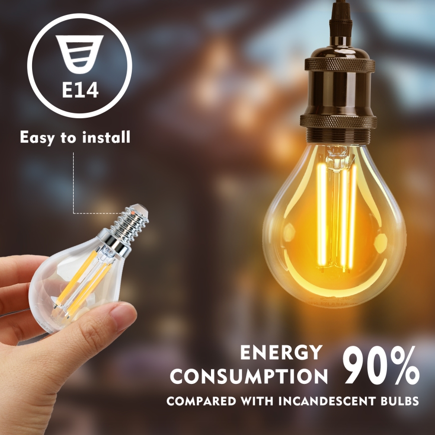 LED Spuldze G45 E14/4W/230V 2700K - Aigostar