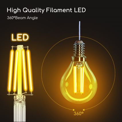 LED Spuldze G45 E14/4W/230V 2700K - Aigostar