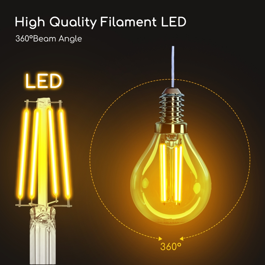 LED Spuldze G45 E14/4W/230V 2700K - Aigostar