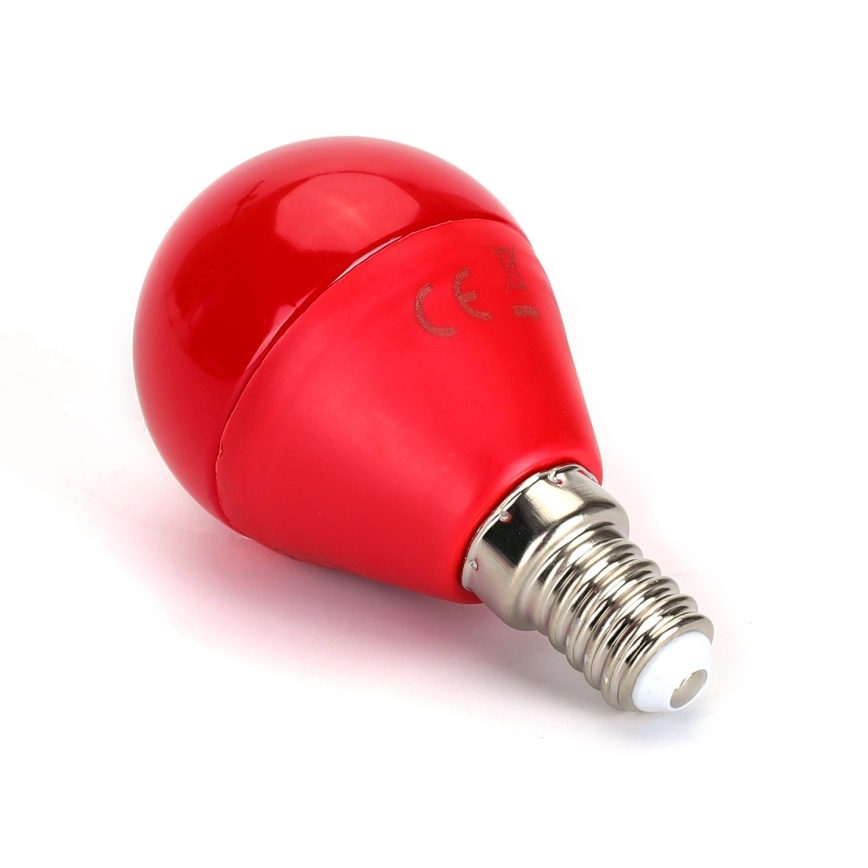 LED Spuldze G45 E14/4W/230V sarkana - Aigostar