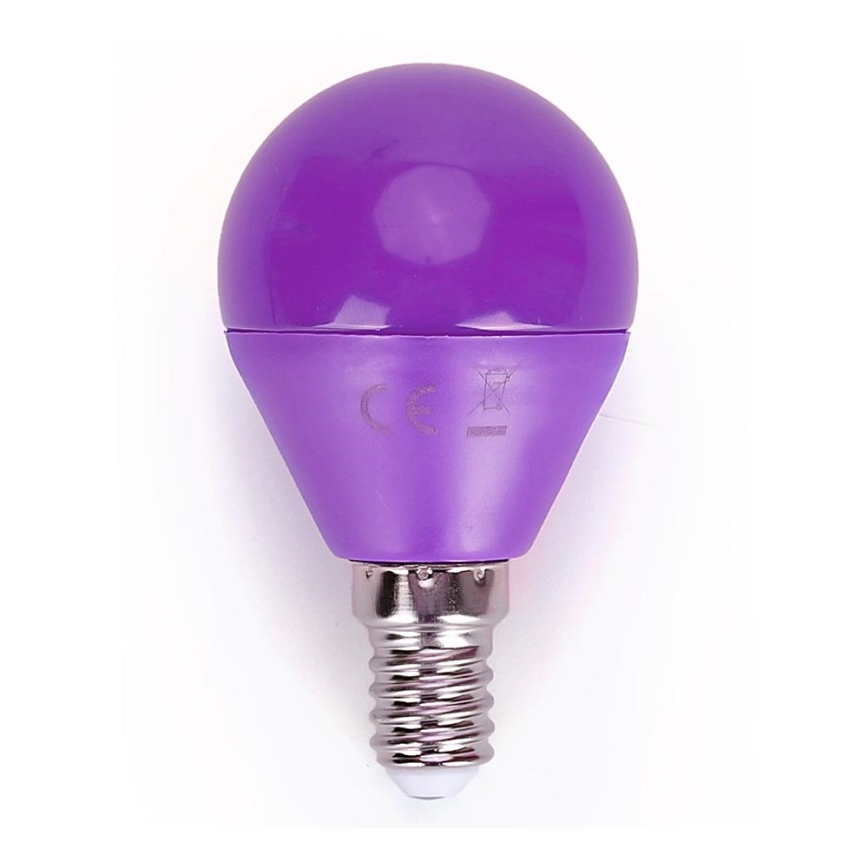 LED Spuldze G45 E14/4W/230V violeta - Aigostar