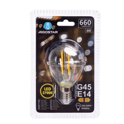 LED Spuldze G45 E14/6W/230V 2700K - Aigostar