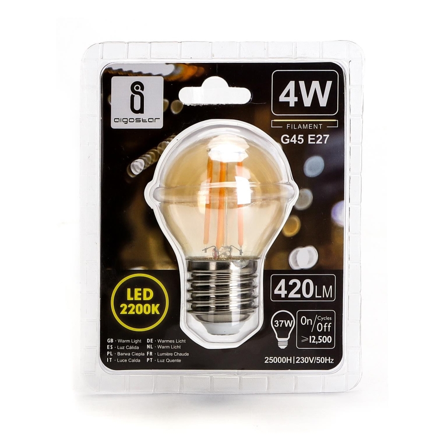 LED Spuldze G45 E27/4W/230V 2200K - Aigostar