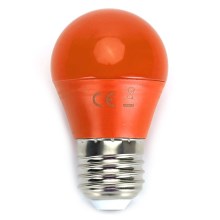 LED Spuldze G45 E27/4W/230V oranža - Aigostar 100003OGE