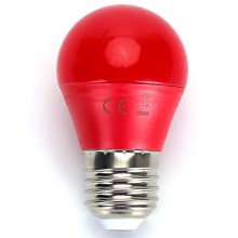 LED Spuldze G45 E27/4W/230V sarkana - Aigostar