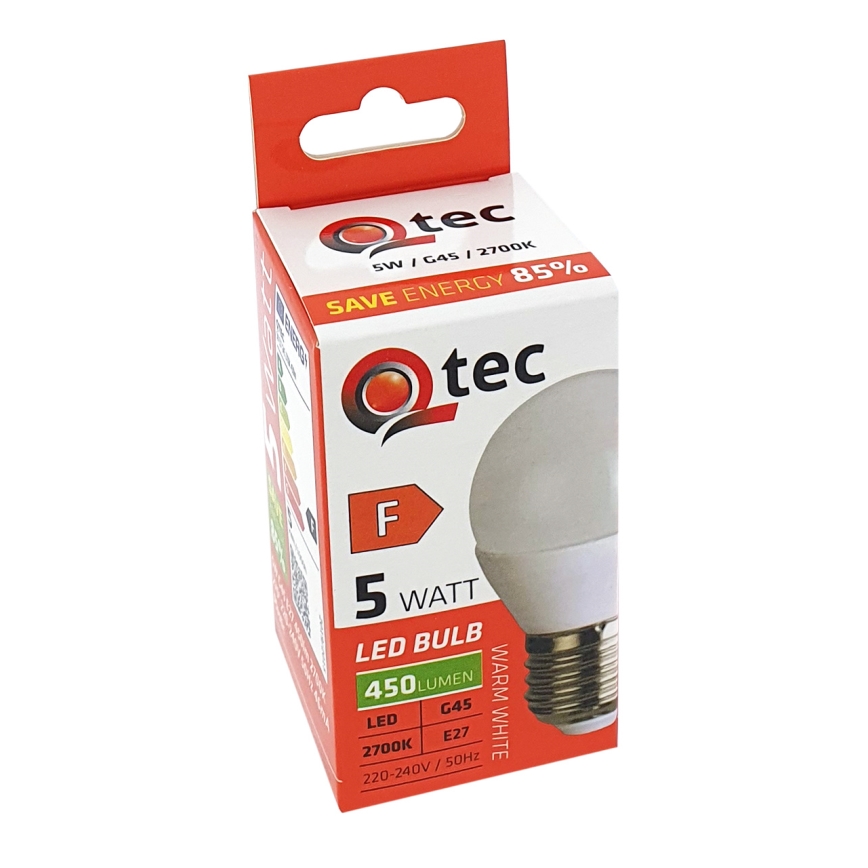 LED Spuldze G45 E27/5W/230V 2700K