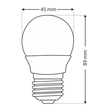 LED Spuldze G45 E27/6W/230V 6500K