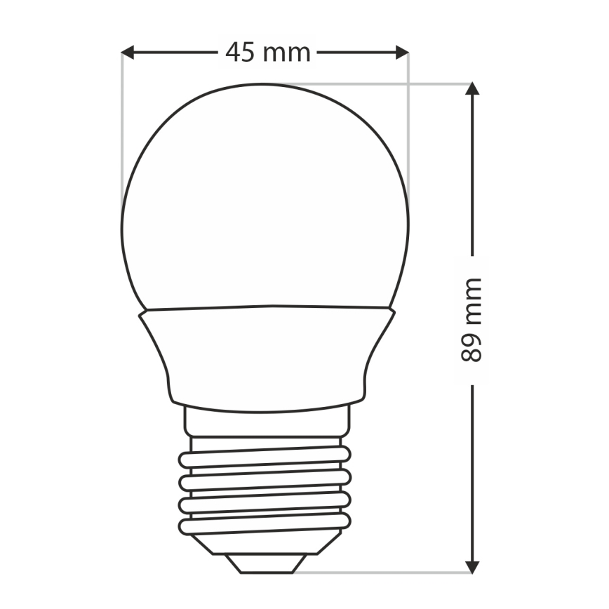 LED Spuldze G45 E27/6W/230V 6500K