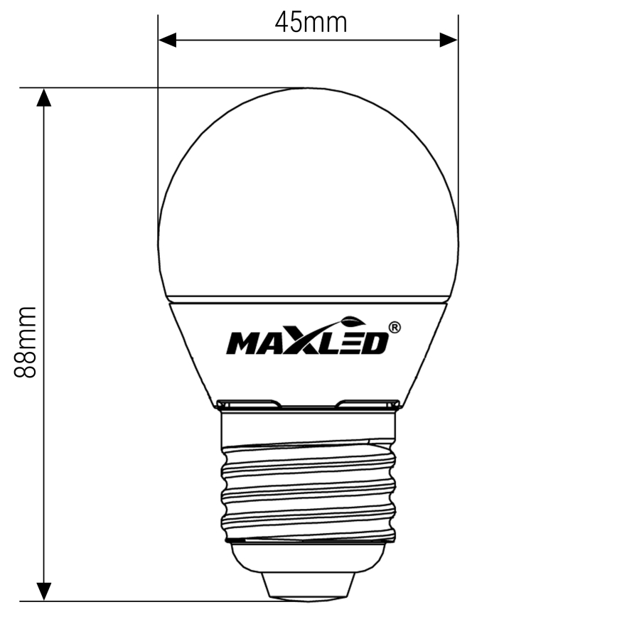 LED Spuldze G45 E27/8W/230V 4000K