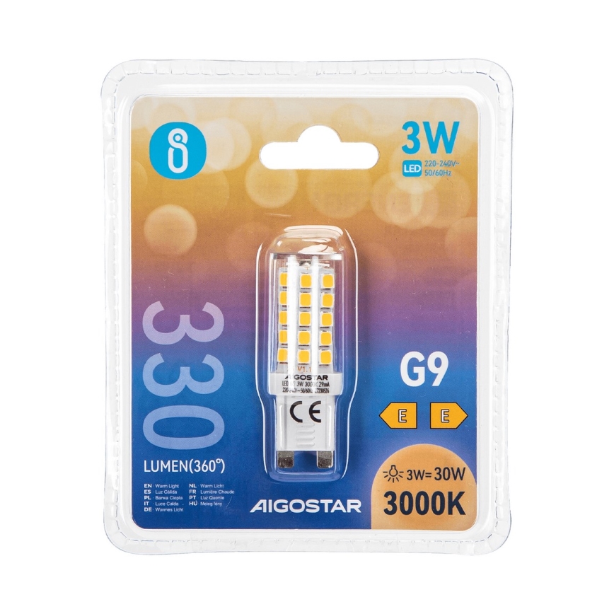 LED Spuldze G9/3W/230V 3000K - Aigostar