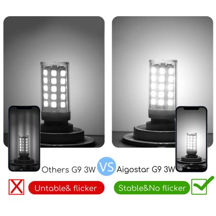 LED Spuldze G9/3W/230V 6500K - Aigostar