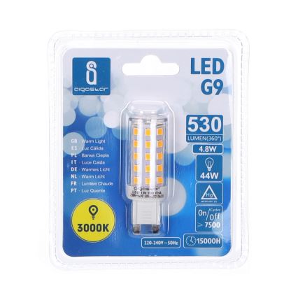 LED Spuldze G9/4,8W/230V 3000K - Aigostar