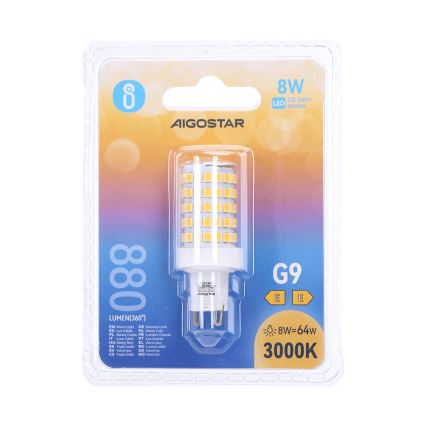 LED spuldze G9/8W/230V 3000K - Aigostar