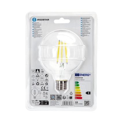 LED Spuldze G95 E27/10W/230V 6500K - Aigostar