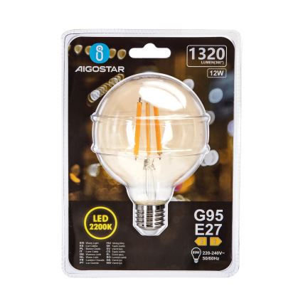 LED Spuldze G95 E27/12W/230V 2200K - Aigostar