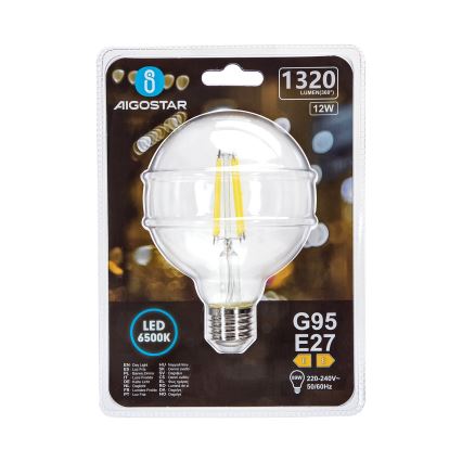 LED Spuldze G95 E27/12W/230V 6500K - Aigostar