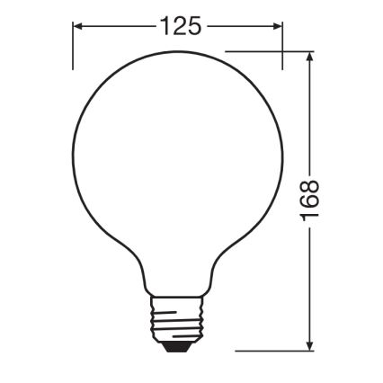 LED spuldze GLOBE CLASSIC FILAMENT G125 E27/11,6W/230V 4000K - Ledvance