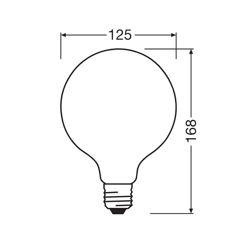 LED spuldze GLOBE CLASSIC FILAMENT G125 E27/11,6W/230V 4000K - Ledvance