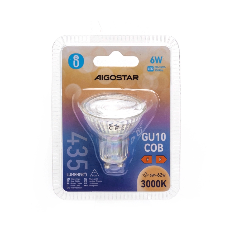 LED Spuldze GU10/6W/230V 3000K - Aigostar