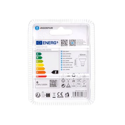 LED Spuldze GU10/6W/230V 3000K - Aigostar