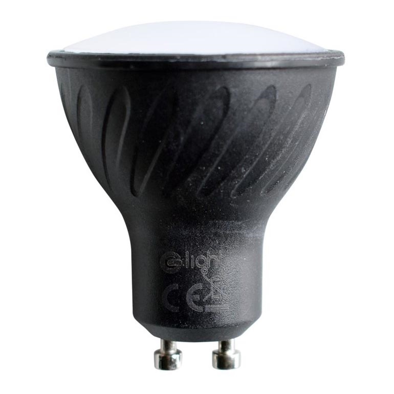 LED Spuldze GU10/6W/230V 3000K melna