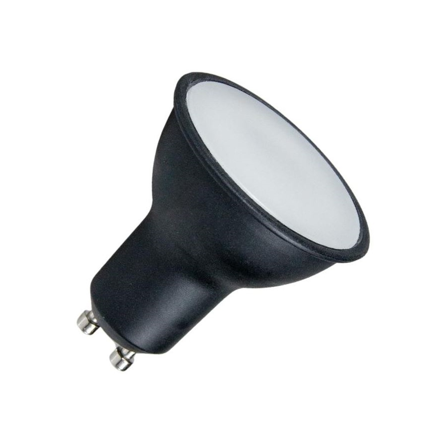 LED Spuldze GU10/6W/230V 4000K melna