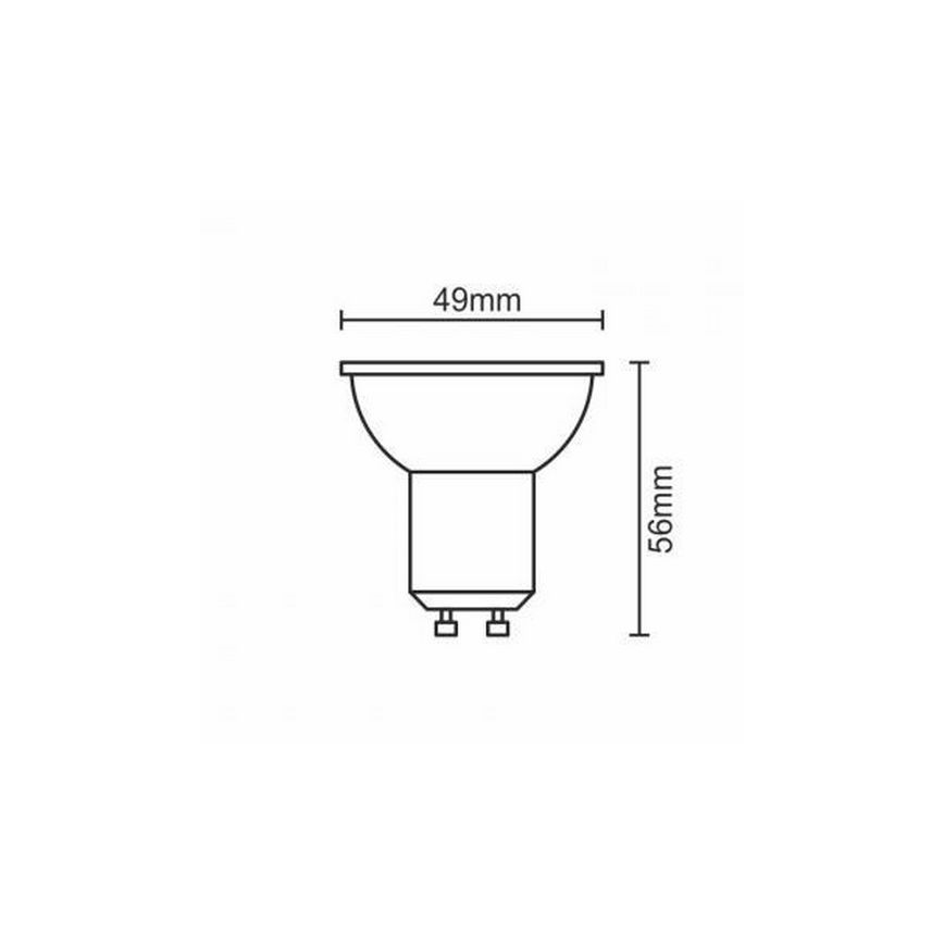 LED Spuldze GU10/6W/230V 4000K melna