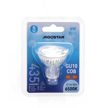 LED Spuldze GU10/6W/230V 6500K - Aigostar